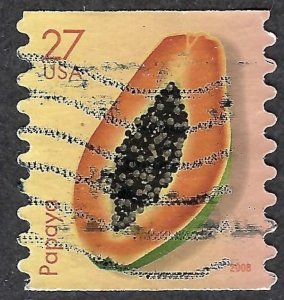 United States #4258 27¢ Tropical Fruit - Papaya (2008). Used.