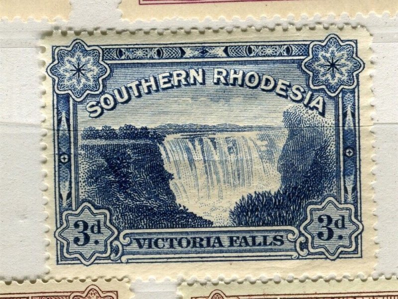 S.RHODESIA; 1932 early GV Victoria Falls issue Mint hinged Shade of 3d. value