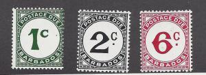 Barbados, J7-9, Postage Due Singles,**MNH**