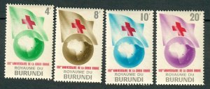 Burundi #53 - 56 Mint Hinged singles