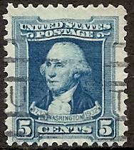 US  710 Used 1932 5c blue Washington Bicentennial