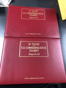 Collection Lot : 50 Years Of US Commemorative Stamps 2 Books ( 1950-1999 )