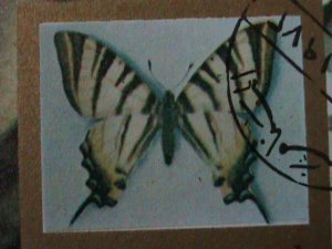 ​MANAMA 1972 COLOFUL BEAUTIFUL LOVELY BUTTERFLY-CTO IMPERF-S/S VF-LAST ONE