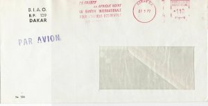 Senegal 1977 Bank Internat. Slogan Dakar Cancel Meter Mail Stamps Cover Ref29320
