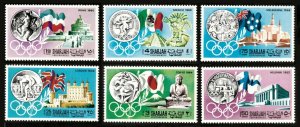 Sharjah 1968 - Olympics History, Locations & Medals, Air Post - Set of 6v - MNH