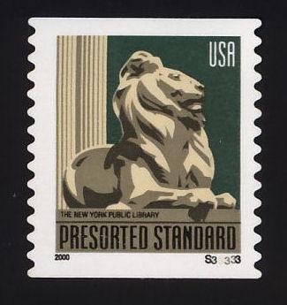 3447 NY Public Library Lion PNC# S33333 - used