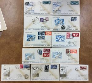 FAM 18 Southern Route TRANS ATLANTIC 1st flight 11 covers 1939 NY FRANCE PORTUGL