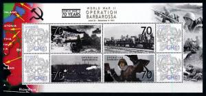 [78474] Ghana 2009 World War II Operation Barbarossa Train Sheet MNH