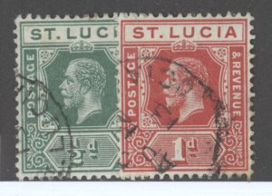 St. Lucia, Scott #64-65, Used
