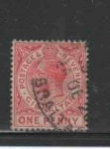 GIBRALTAR #77 1921 1p KING GEORGE V F-VF USED a