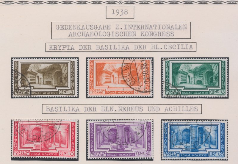 1938 Vatican Series 4 International Congress of Christian Archaeology No 55/60,