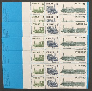 Sweden 1975 #1136a Booklet, Wholesale lot of 5, MNH,CV $12.50