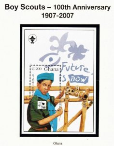 Ghana Sc 1818-9 MNH S/S of 1995 - Boy Scouts -100th Anniversary