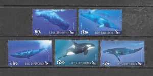 WHALES - ROSS DEPENDENCY #L114-18 MNH