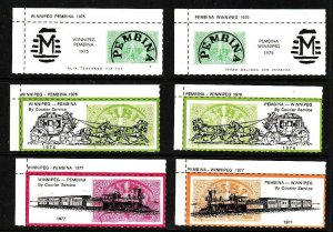 Canada-USA cinderellas produced by Kasimir Bileski [id1] for his local post ser