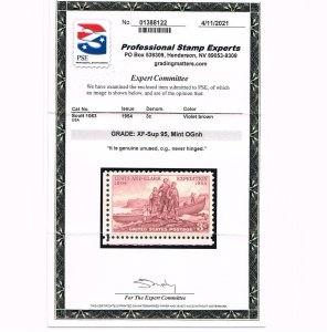 EXCEPTIONAL GENUINE SCOTT #1063 MINT PRISTINE OG NH PSE CERT GRADED XF-SUPERB-95