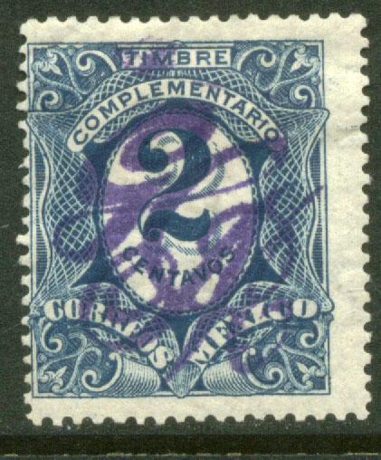 MEXICO 382 2cts LARGE MONOGRAM REVOLUT OVERPNT UNUSED (245)