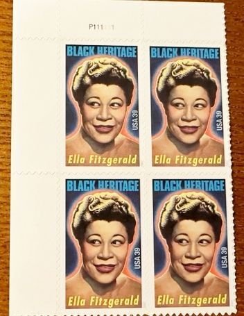 US# 4120 Ella Fitzgerald Plate Block 39 c 2007 Mint NH