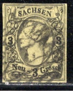 German States Saxony Scott # 12, used