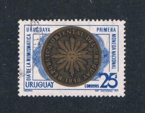 Uruguay 793 Used Sc Coin of 1840 (U0074)