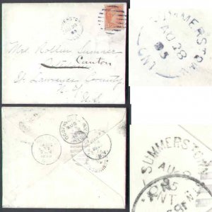 Canada-covers #8426 - 3c Small Queen - Glengarry County - Summerstown , Ont sing