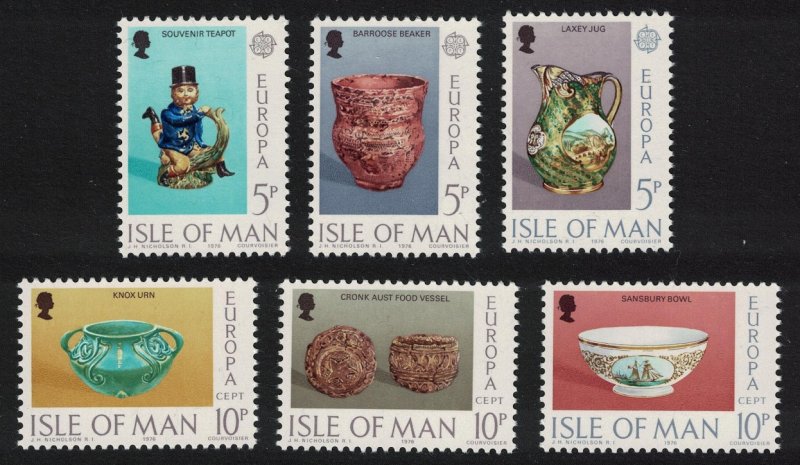 Isle of Man Europa Ceramic Art 6v SG#84-89 SC#86-91