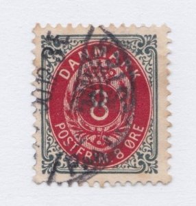 Denmark stamp #28, used