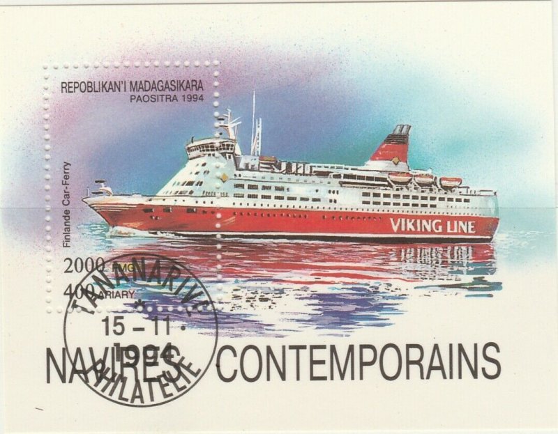 Malagasy Republic 1994 Modern Ships Finnish Car Ferry Sheet Used 11893