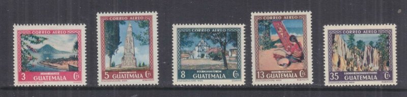 GUATEMALA, 1950 Tourist Propaganda, Air set of 5, lhm.