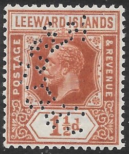 LEEWARD ISLANDS SG64s 1929 1½d CHESTNUT MTD MINT PERF SPECIMEN