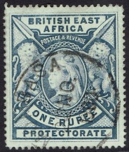 BRITISH EAST AFRICA 1897 QV LIONS 1R USED