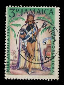 JAMAICA - 1964  PORT MARIA / JAMAICA  SINGLE CIRCLE DATE STAMP ON SG 214