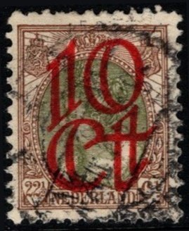 1923 Netherlands Scott #- 117-123 Queen Wilhelmina Surcharged Set/7 Used