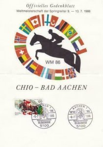 Germany 1986 world championship of the show riders stamps card R21079