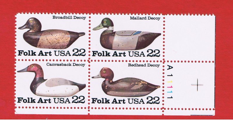 #2138-2141  MNH OG plate block of 4  Decoys  Free S/H