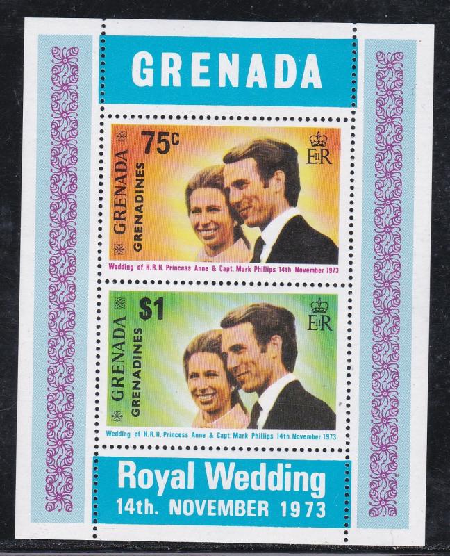 Grenada - Grenadines # 1-2 & 2a, Princess Annes Wedding,  NH, 1/2 Cat.