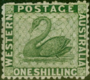 Western Australia 1868 1s Sage-Green SG62 Fine & Fresh LMM (2)