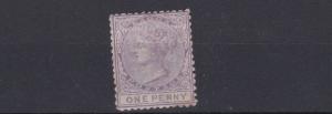 LAGOS  1874  S G 1  1D  LILAC MAUVE  MH SMALL STAIN SPOTS CAT £80  