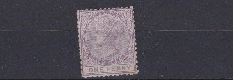 LAGOS  1874  S G 1  1D  LILAC MAUVE  MH SMALL STAIN SPOTS CAT £80  