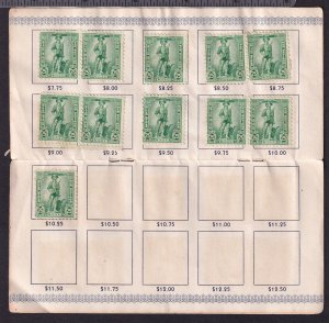 1917 War Savings Stamps 25c values Sc WS13 S2 multiple stamps in folder CV $220