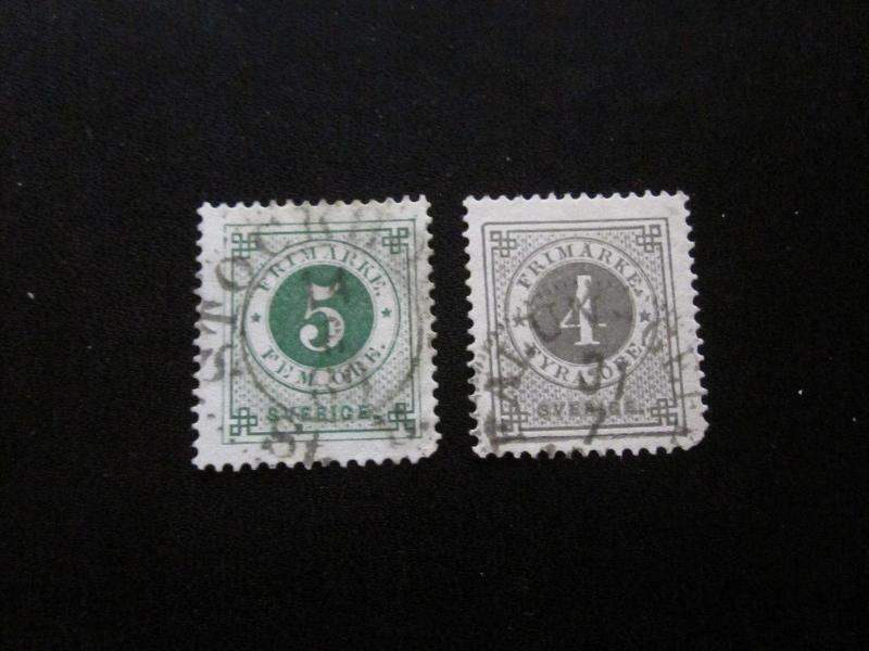 Sweden #42-43 Used- (W9) I Combine Shipping 