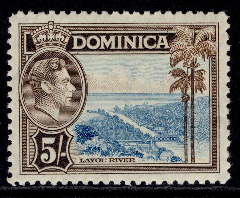 DOMINICA GVI SG108, 5s light blue & sepia, M MINT. Cat £19.