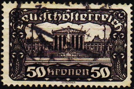 Austria. 1919 50k  S.G.364 Fine Used