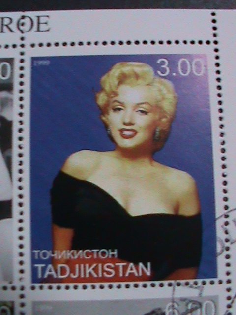 ​TAJIKISTAN 1999-BEAUTIFUL SEXY MOVIE STAR-MARILYN MONROE-CTO- SHEET VERY FINE