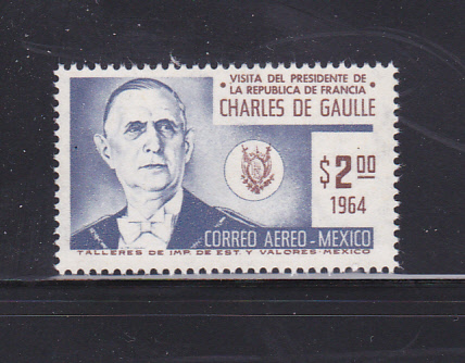 Mexico C281 Set MNH President Charles De Gaulle (B) | Central