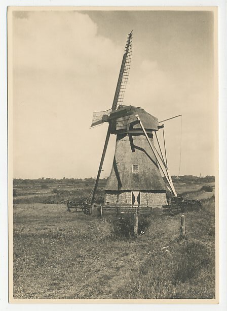Postal stationery Netherlands 1946 Windmill - Wolvega