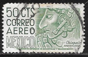 Mexico C220E: 50c Chieftain Head, Bonampak, used, VF