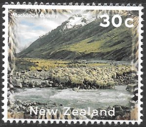 New Zealand Sct 1348 MNH 30c Scenic Views, Mackenzie Country issue of 1996 Sheep