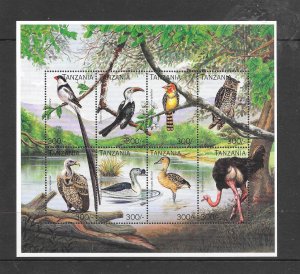 BIRDS - TANZANIA #1486 M/S MNH