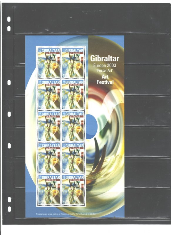 GIBRALTAR,2003 #928 -  931, MNH;  FULL SHEETS,